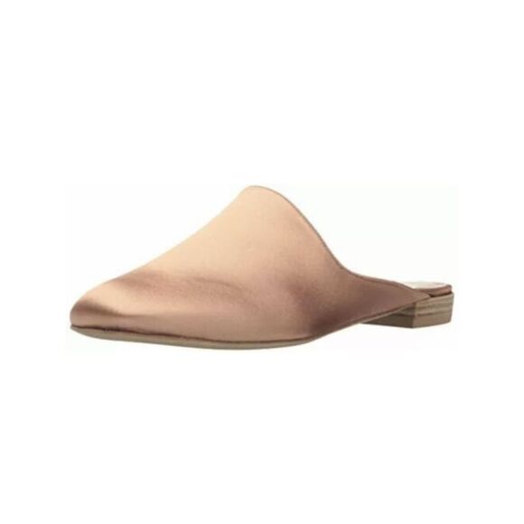 STUART WEITZMAN Shoes - STUART WEITZMAN Womens Beige Mulearky Toe Block Heel Slip On Leather Mules 6 M